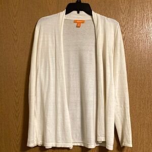 Cream long-sleeved cardigan